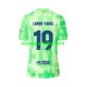 Camisola FC Barcelona LAMINE YAMAL 19 UCL Font Homem Equipamento Terceiro 2024-2025 Manga Curta